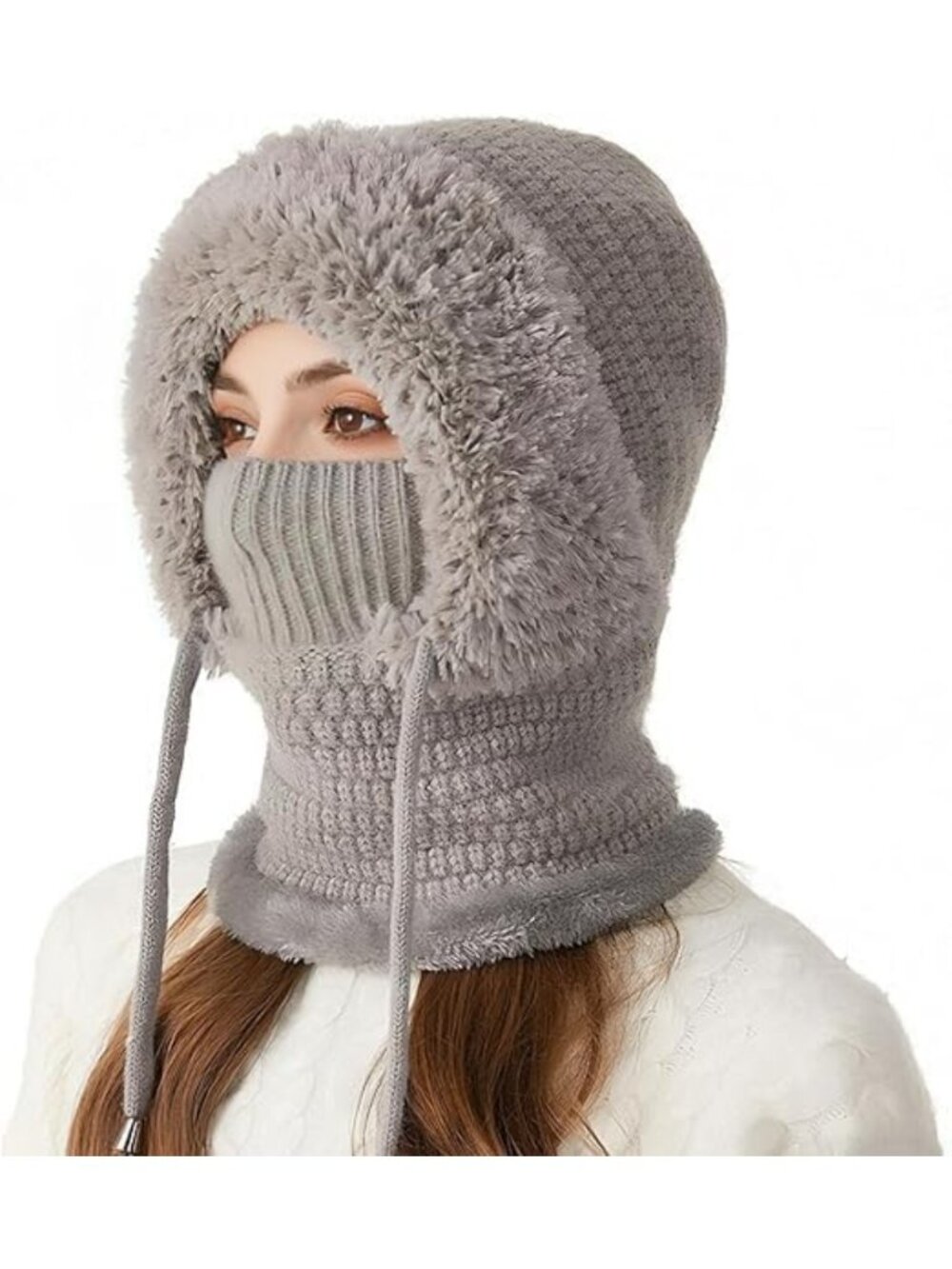 Cozy 3-in-1 Beanie Hat, Scarf & Mask Set - Fleece Lined Winter Accessories for